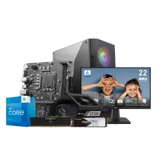 Intel 13th Gen Core i5 13400 Budget Desktop PC with Monitor