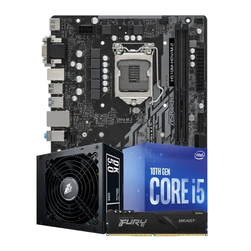 Intel Core i5-10400 Processor with Motherboard, RAM and Power Supply Combo
