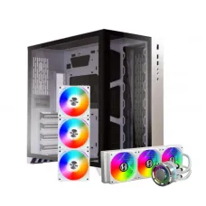 Lian Li O11DW O11 Dynamic White Case, Galahad 360 White CPU Cooler and UNI FAN AL AL120-3W Case Fan Combo
