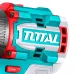 Side view of TOTAL TIDLI205581 Drill Machine casing with teal design, brand logo, and red directional switch detail.
