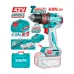 Kit layout of TOTAL TIDLI426982 Drill Machine with charger, drill bits, teal case, and 42V MAX battery accessories.