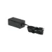 DJI 65W power adapter with attached Type-C cable, compact black charger with cable neatly wrapped for portability