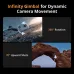 DJI Mavic 4 Pro Infinity Gimbal demo highlighting 360° rotation and 70° upward shooting angles.