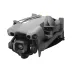 A gray-scale image of the DJI Mini 5 Pro Fly More Combo drone, folded up, showing its compact size and front camera.