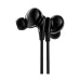Close-up of the glossy black ACEFAST N11 in-ear earbuds magnetically snapped together back-to-back.