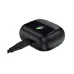 Acefast W6 TWS black earbuds displayed floating out of an open charging case featuring the front ACEFAST logo.
