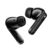 Pair of glossy black Acefast W7 TWS wireless earbuds with soft silicone tips, front view.