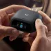 Lifestyle view of Anker Soundcore Liberty 5 Pro earbuds charging case with ANC display held in hands.