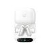 Front view of Anker Soundcore Liberty 5 Pro earbuds in pearl white charging case with digital display.