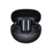 A pair of Baseus Inspire XP1 black wireless earbuds standing upright inside their open charging case, with a green light visible.