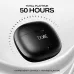 Black boat Airdopes Pulse charging case against a white and gray background, with 