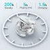 Silver BWOO BW95 earbuds in a clear charging case with specs: 200h standby, 5h play, 1.5h charging.
