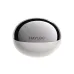Flowbuds N55 metallic white Haylou charging case with minimalist oval design and matte white base