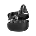 Kieslect AI Earbuds Open 2 black open-ear headphones resting inside an open charging case.