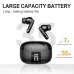 Front display view of Onikuma TX612 Wireless Gaming Earbuds with open case highlighting large battery capacity and earbuds layout