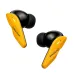 Close-up front view of Onikuma TX616 Wireless Gaming Earbuds outside case highlighting bold gaming design and earbud shape