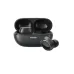 Front view of QCY MeloBuds A30 in black showing open case with earbuds inside