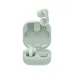 Sony LinkBuds Clip WF-LC900 Earbuds, front view in green finish with open charging case and earbuds docked