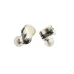 Pair of transparent SoundPEATS H3 earbuds with gold accents and clear silicone tips, showcasing the internal components.