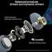 Infographic showing the internal structure of the TOZO Golden X1 earbud with a balanced armature and dynamic driver.