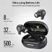 Infographic showing the black TOZO Golden X1 earbuds with 32 hours of total listening time.