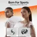 Weofly OutFits shown in a sports-themed display emphasizing open‑ear comfort and its two available wearable styles.
