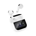 XO X42 Pro earbuds in open touchscreen charging case, front perspective with earbuds displayed