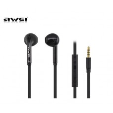 Awei ES15Hi 3.5mm Stereo Earphone with MIC (Black)