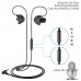 UiiSii CM5 Sports Headphones with Mic and Remote, Comfortable Graphene Coaxial Design, and Stereo Bass Earbuds