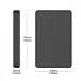 JEYI i8p-Youth25BK 2.5 inch External HDD Enclosure front and side view showing slim compact dimensions