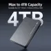 JEYI i8p-Youth25BK 2.5 inch External HDD Enclosure angled view highlighting up to 4TB storage capacity