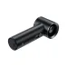 Acefast YF1 handheld mini fan in black, shown at an angle featuring side controls, charging port, and air outlet.