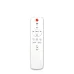 White remote control for the Pakhtun Louver fan with buttons for Power, Speed (Fast, Med, Slow), Timer, Oscillation, and LED.