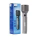 Product view of Philips SFL2143/56 Torch Light beside retail box with usage instructions and charging indicators.