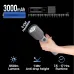Handheld view of Philips SFL2243/56 Torch Light with 5 cm head, 3000mAh battery, 650 lumens brightness, and runtime specs.
