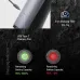 Close-up of Philips SFL3402/56 Portable Flashlight USB Type-C charging port with battery indicators and cable plugged in.