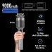 Handheld view of Philips SFL5102/56 Torch Light with 9000mAh battery, 33cm length, and runtime specifications.