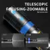 Smiling Shark SD5241 Flashlight with telescopic zoom focus feature for adjustable beam distance.