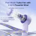 Feature view of Baseus GoTrip DT1 Mini Handheld Turbine Fan showing airflow speed and turbine design