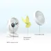 Feature comparison view of the Jisulife FA18S Clip-On Fan showing airflow modes and portable usage with multiple placement options.