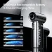 Side view of the Jisulife Life 9 S Chrome Mini Handheld Fan highlighting battery capacity and layered wind speed levels.