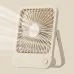 Front view of the Jisulife Life1 FA26 Portable Ultra‑Slim Desk Fan showing slim square grille design with foldable stand.
