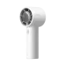 Front angled view of the Jisulife Life10 Mini Handheld Fan in gray showing its compact bladeless head and slim handle design.