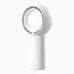 Front view of the Jisulife Life5 Plus FA43 Mini Handheld Fan in white showing its circular bladeless head and slim handle.