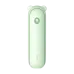 Front view of the Jisulife Life8 Plus F8X 3-in-1 Foldable Handheld Fan in green showing its slim folded body and control button.