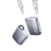 Multiple angle view of the Jisulife Neck Fan Life5 showing flexible dual air outlets and compact wearable cooling design.
