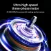 Close‑up internal view of the Jisulife Table Fan Pro3 Portable Desk Fan showing ultra‑high speed three‑phase motor structure.