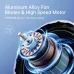 Exploded close‑up of the Jisulife ULTRA1 Mini Handheld Fan showing aluminum alloy blades and high speed motor structure.