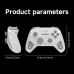 A product parameters graphic for the white Ajazz GP100 controller, showing its front and side dimensions.