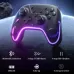 Floating angled view of the Aolion AL-NS2288C Gaming Controller with LED trim and icons for Bluetooth, gyro, and vibration.